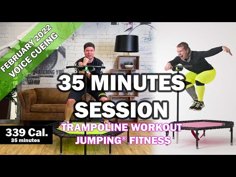 35 minutes trampoline session February 2022 - Jumping® Fitness [VOICE CUEING]