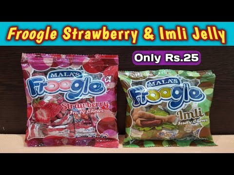 Mala's Froogle Fruity Chew Jelly Candy Review | Strawberry & Imli Flavours 
