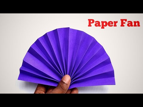 How to Make a Paper Hand Fan- Chinese-Hand Fan | Origami Fan