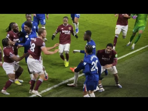 Adama Traoré vs João Pedro HUGE Fight | Chelsea Vs West Ham