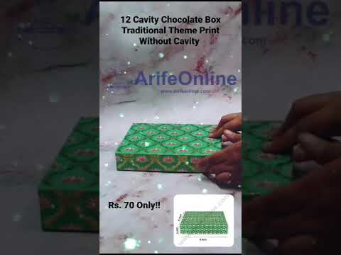 12 Cavity Chocolate Box Traditional Theme Print without Cavity (1 PC Pack) Deep Turquoise Rs70 only!