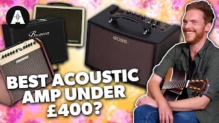 Video thumbnail for Best Acoustic Amps Under £400! - New Boss AC-22LX vs Blackstar Sonnet, Fishman Loudbox & More by Andertons Music Co