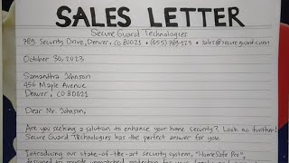 How To Write A Sales Letter Step by Step Guide | Writing Practices