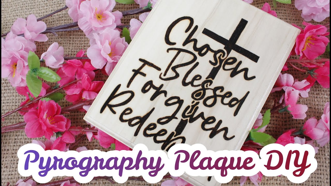 How to make a Scripture Wood Wall Art using Pyrography | Time lapse DIY