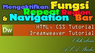 preview picture of video 'Dreamweaver Tutorial - Mengaktifkan Fungsi Repeat Region dan Navigation Bar'