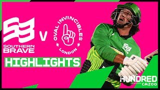 Won With a Six! | Southern Brave vs Oval Invincibles Highlights | The Hundred 2021