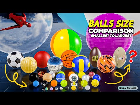 Balls size comparison 3D 2023