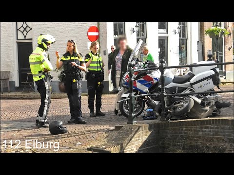 Politie achtervolging door de binnenstad van Elburg eindigt in een crash