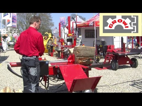 GROWI ⚡ Short log horizontal splitter ⚡ GSW 9 K Blitz ⚡ in action