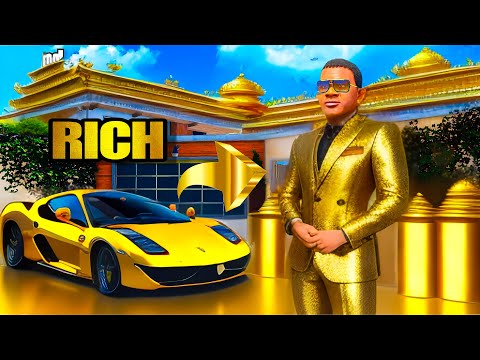Franklin House Became Full of Gold & Cash | Shin Chan Won Lottery in GTA 5 in Telugu