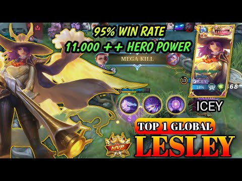 95% WIN RATE ‼️11.000+ HERO POWER | TOP 1 GLOBAL LESLEY | MOBILE LEGENDS GAMEPLAY BY ICEY