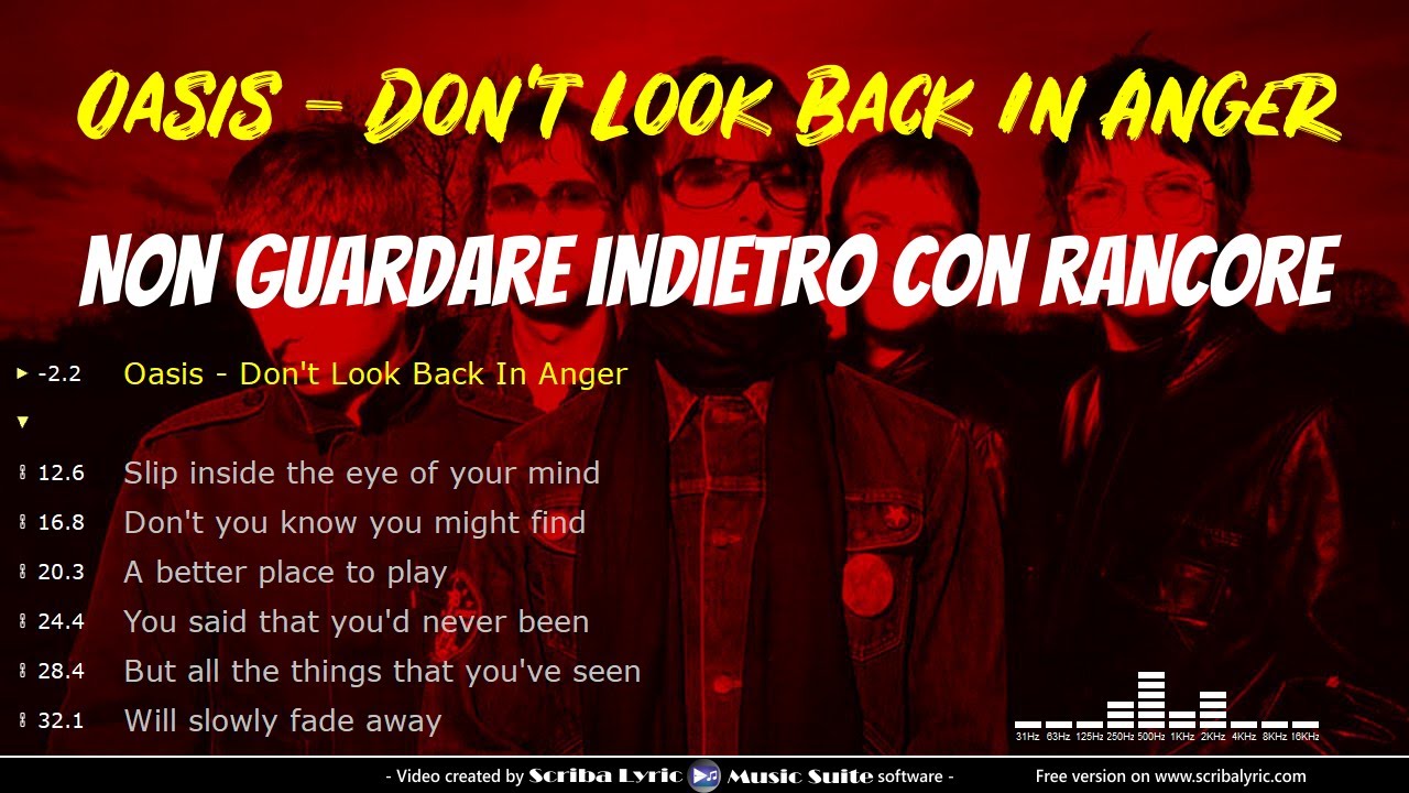 Oasis - Don't Look Back In Anger - Traduzione italiano + testo inglese