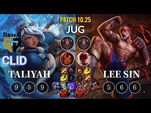 GEN Clid Taliyah vs Lee Sin Jungle - KR Patch 10.25