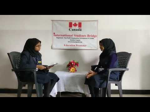 ISEB Toronto - Ayesha Zarmeen Conducting Interview with Umme Kulsum