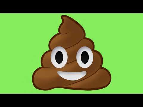 Apple Poop Emoji 💩 - Green Screen Pop Up