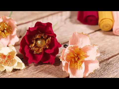 Inspiration: Christmas decoration with Crepe paper flowers