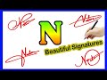 Signature for N | N signature style | N letter signature style | Signature N