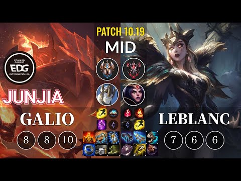 EDG JunJia Galio vs LeBlanc Mid - KR Patch 10.19
