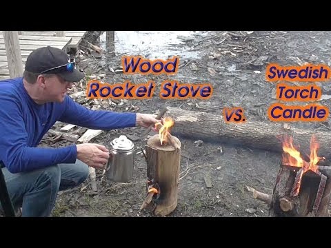 Swedish Torch vs. Wood Rocket Stove, The Fire Challenge