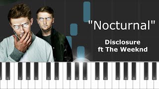 Disclosure - ''Nocturnal'' Ft The Weeknd Piano Tutorial - Chords - How To Play - Cover