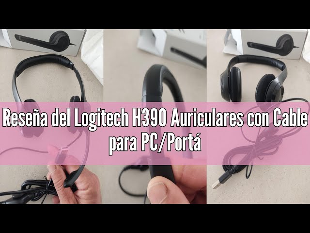 Vídeo relacionado con Logitech H390 Auriculares con Cable para PC/Portátil, Auriculares Estéreo con Micrófono con Supresión de Ruido, USB-A, Controles en línea, Funciona con Chromebook, Color Negro