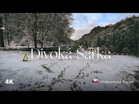 Undiscovered Prague, Czech Republic 🇨🇿 Snowfall Walk, Relaxing Winter Walk 4K HDR