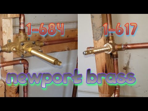 Newport brass | Balanced shower valve 1-684 | Diverter valve 1-617 Rough-in