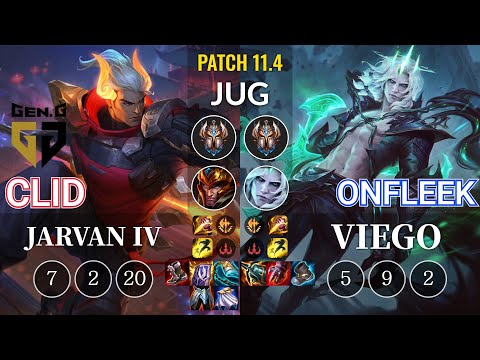 GEN Clid Jarvan IV vs OnFleek Viego Jungle - KR Patch 11.4