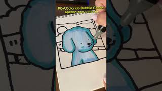 POV:Colorido Bobbie  Goods apenas com uma Cor (azul) #art #desenho #colorir #papelaria