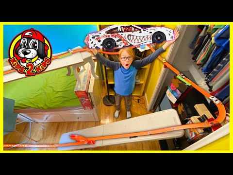 Monster Jam RACE CAR Vs Hot Wheels ALL STARS - LONGEST Mario Kart Race ALL AROUND MY ROOM!