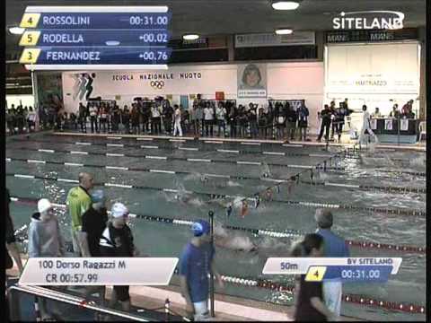 Serie 3 dei 100 Dorso Ragazzi Maschi - 15 Memorial Chiara Giavi