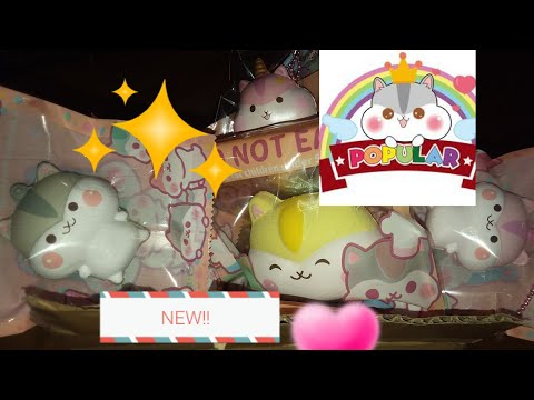 BRAND NEW MINI POLI SQUSHIES!! MERMAID, CHIBI AND BUNS!! POPULARBOXES_HK PACKAGE!!🐭🐀🐁💕💕 Video