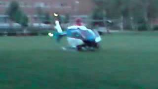 preview picture of video 'Police Helicopter Landing in City'