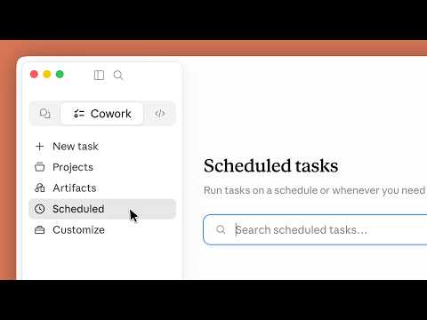 Delegate and schedule tasks in Claude Cowork