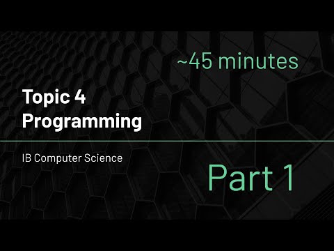 IB Computer Science - Topic 4  - Part 1 (Arrays and Collections)