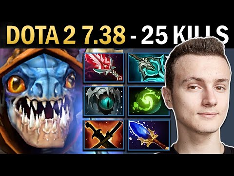 Slark Gameplay Miracle with 25 Kills and 1072 GPM - Dota 2 7.38