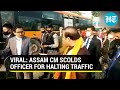 ‘Koi Maharaja...’: Watch how Himanta Sarma got off his car to clear traffic jam; scolded officer