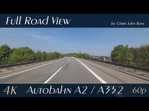Autobahn (A2, A352), Germany: Hannover-Herrenhausen - Engelbostel - Hannover-Nord - 4K Ultra HD