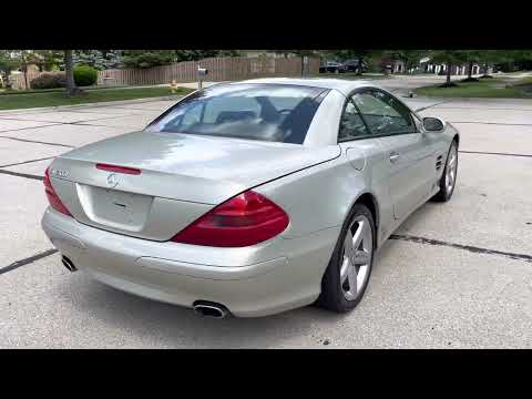 2003 MERCEDES BENZ SL500 DESIGNO EDITION 1 OF 500 HARD TOP CONVERTIBLE TOP UP WALK AROUND VIDEO
