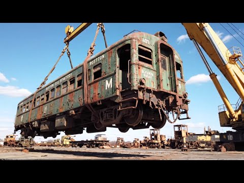 “From Rust to Revival: The Journey of a Forgotten Boston Elevated Railway Car” (ai cinematic )