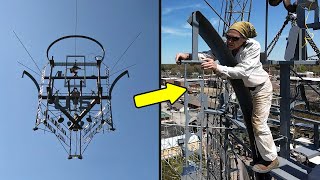 He put this thing on top of a Cell Tower (This city loves drones)