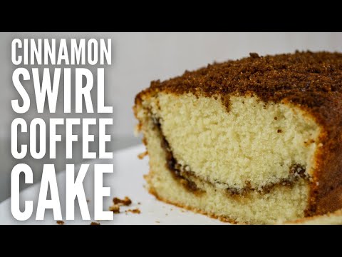 Classic coffee cake - the best moist cinnamon swirl pound cake loaf