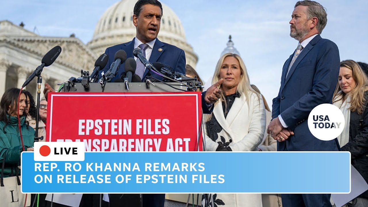 Rep. Ro Khanna remarks on  Epstein files