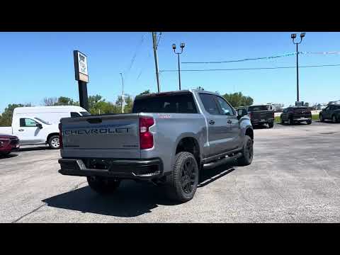 2026 Chevrolet Silverado 1500 Crew Cab Short Box 4-Wheel Drive Custom Trail Boss in Gray for sale at Lally Chevrolet Ltd. in Tilbury, ON