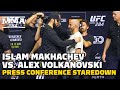 Islam Makhachev vs. Alex Volkanovski Press Conference Staredown | UFC 284 | MMA Fighting