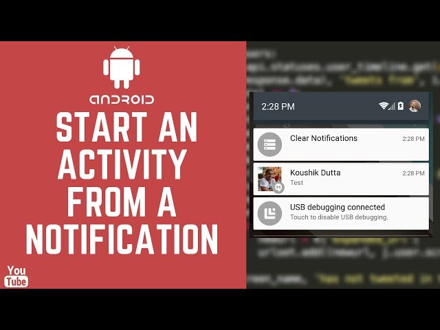 Start an Activity from a Notification 🇹🇳