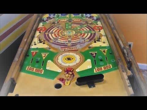Painting the Playfield on this 1956 Gottlieb Wood Rail Pinball Machine
