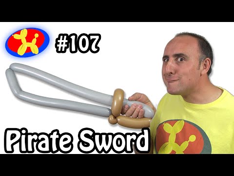 Cutlass Pirate Sword - Balloon Animal Lessons #107