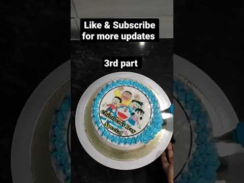 Easy Doremon Cake by jabeen's cake world🍰 #short #shorts #viral #ytshorts #happychildrensday #video