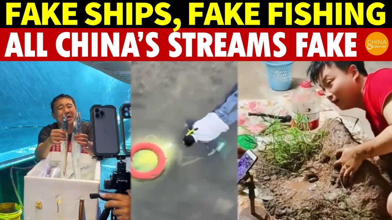 Shocking! Fake Ships, Fake Sea, Fake Storms, and Fake Fishing! China’s Live Streams Are All Fake